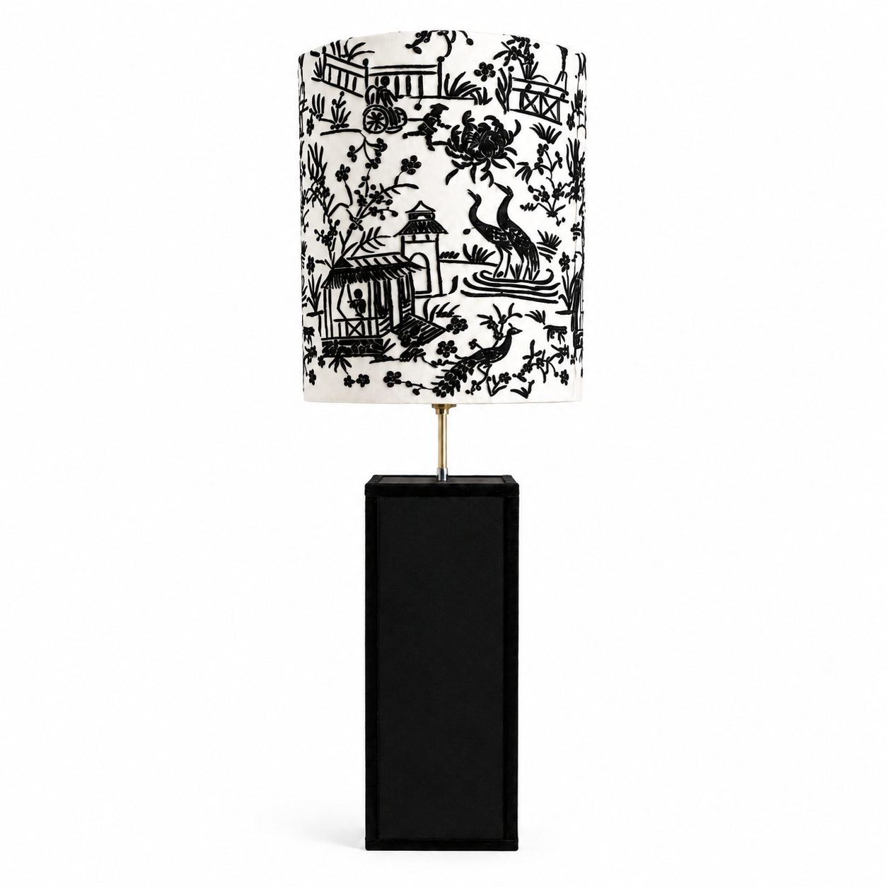 Lámpara de Mesa con Pantalla de Bordado Oriental