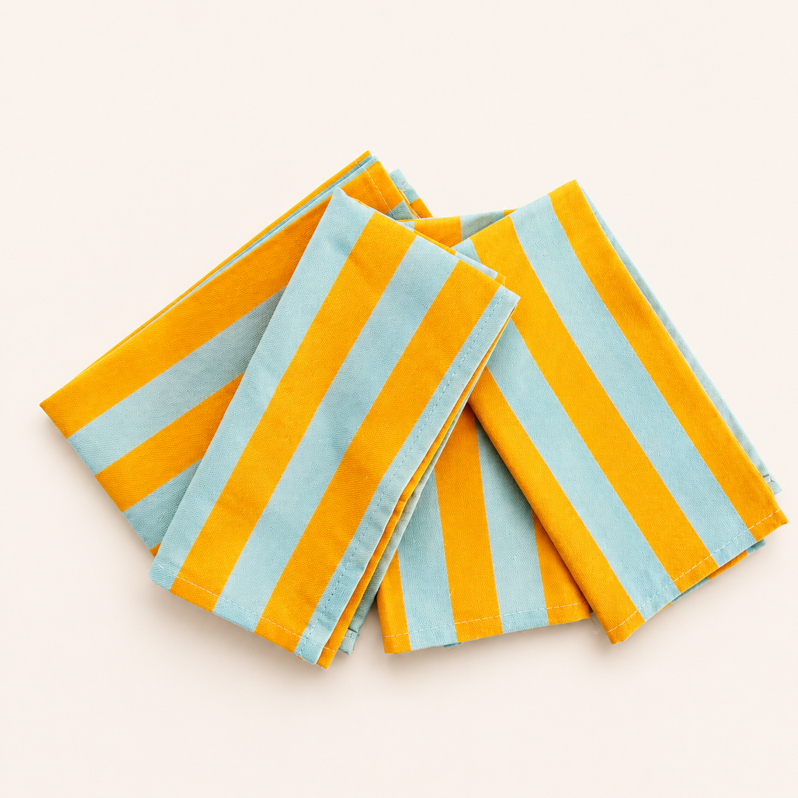 Conjunto de servilletas de algodón de summer stripes