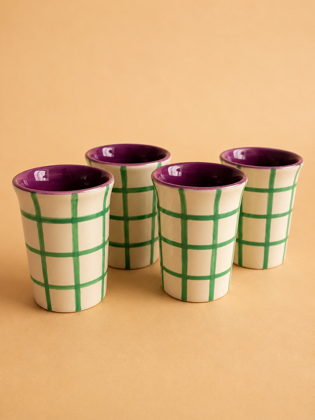 Detalle de vasos esmeralda