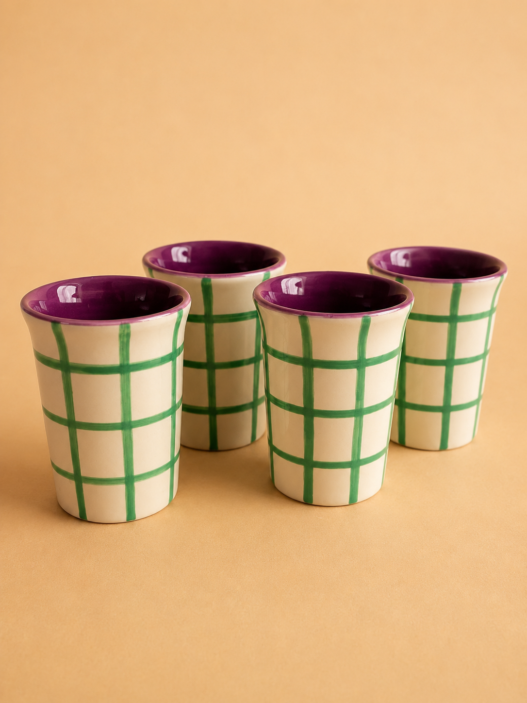 Detalle de vasos esmeralda